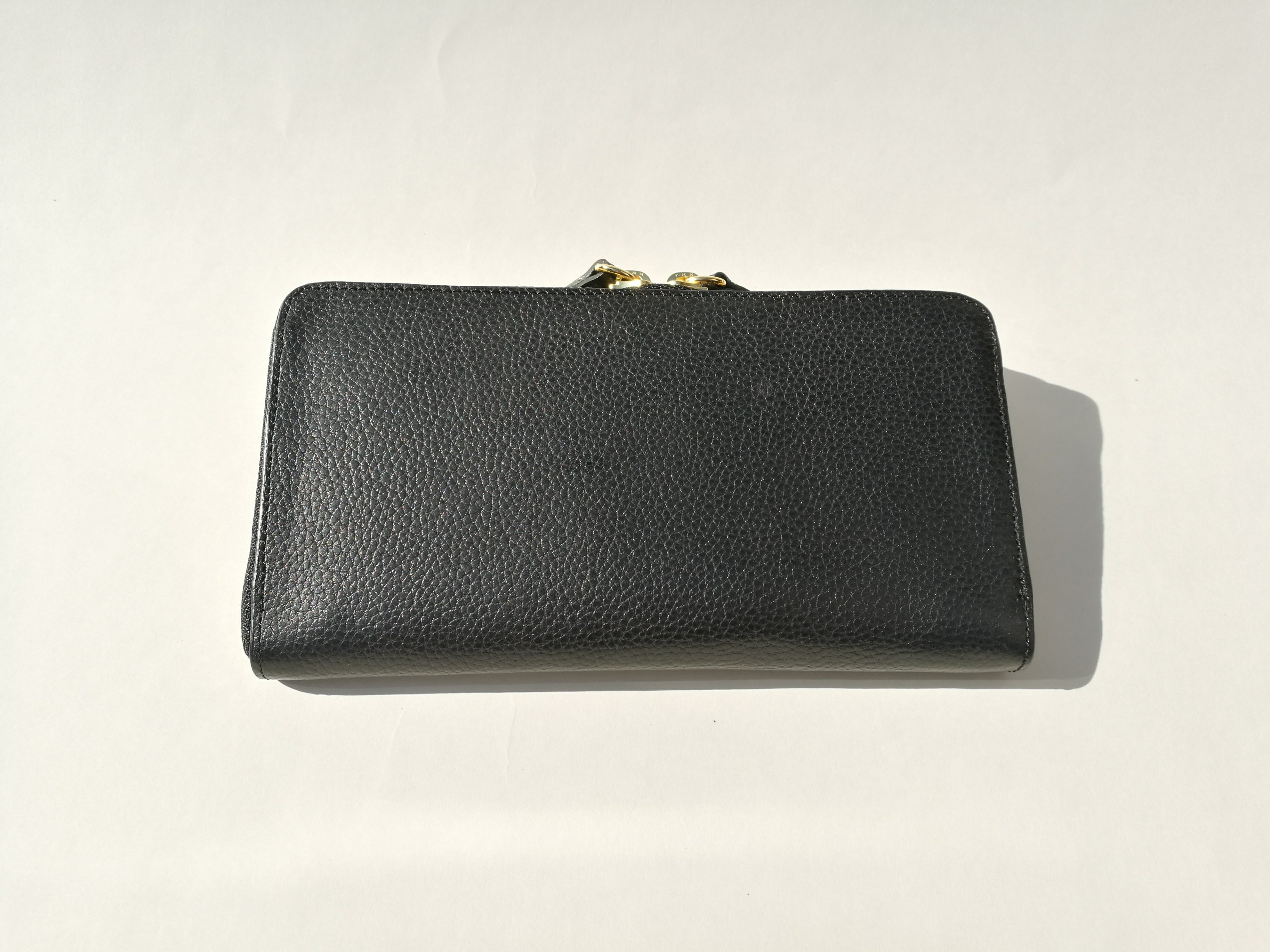 round zip wallet (black)